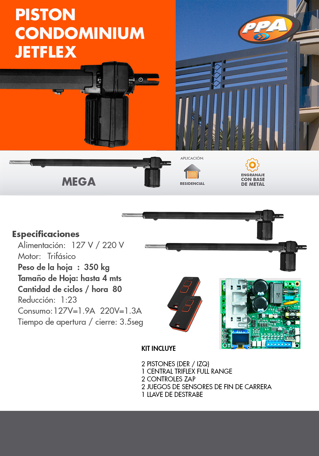 Kit Piston Condominium Mega Jetflex - PPA Mexico